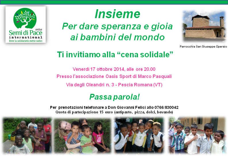 Volantino cena pescia romana